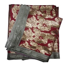 Red Color Rumala Sahib with Golden Flowers