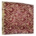 Maroon Net Rumala with sequence work with cut-work border