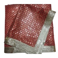 Red Sequence and Thread Work Embroidery Rumala Sahib