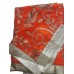 Orange Silk Rumala Sahib with Embroidery and Golden Borders