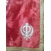 Red Maroon Velvet Rumala Sahib with Patch Work Embroidery