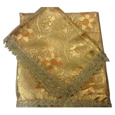 Golden Rust Rumala Sahib in Synthetic Broccade