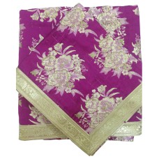 Magenta Print Rumala Sahib with Embroidery