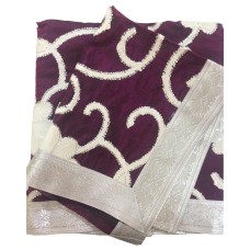 Brown Rumala Sahib with White Patch Work